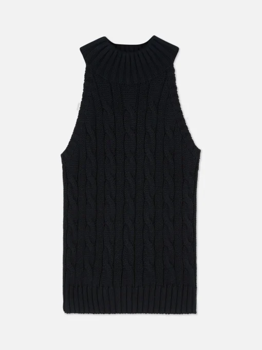 Sleeveless Cable Knit Tank