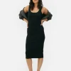 Sleeveless Jersey Midi Dress