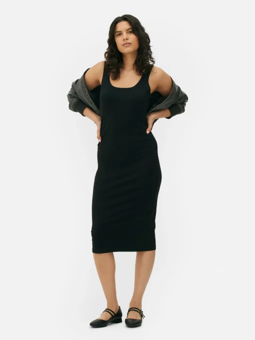 Sleeveless Jersey Midi Dress