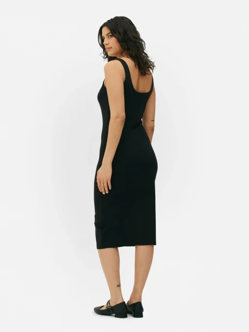 Sleeveless Jersey Midi Dress