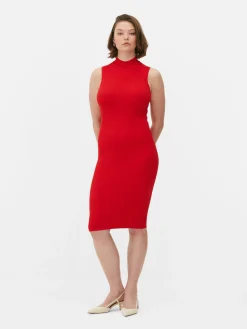Sleeveless Midi Knit Dress