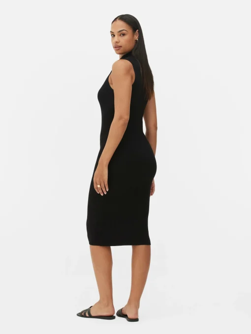 Sleeveless Midi Knit Dress