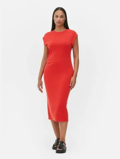 Sleeveless Ruched Midi Dress