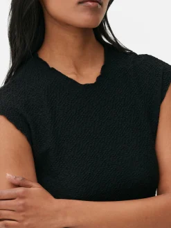 Sleeveless Textured Bodycon Mini Dress