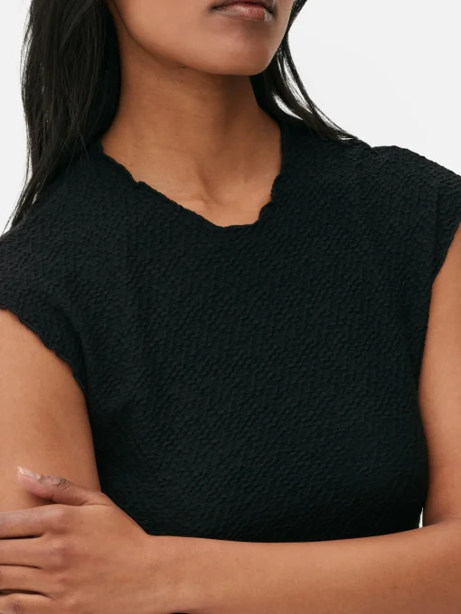 Sleeveless Textured Bodycon Mini Dress