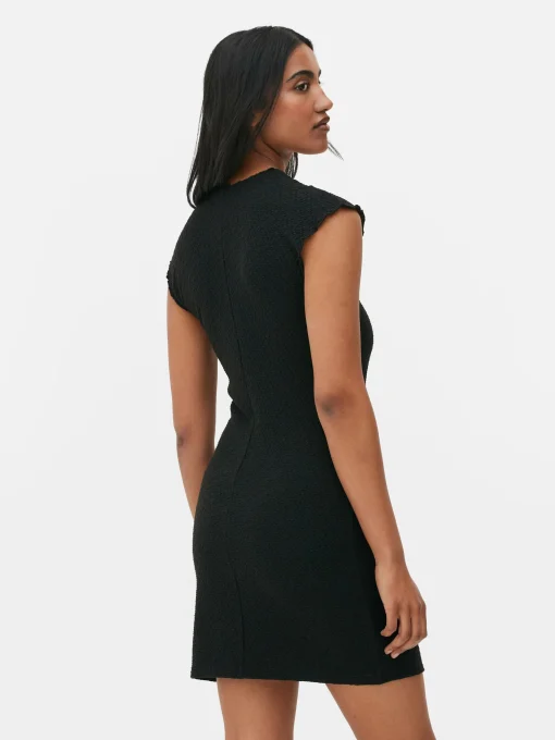 Sleeveless Textured Bodycon Mini Dress