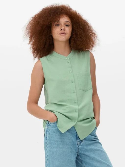 Sleeveless Tunic Blouse