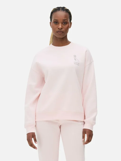 Slogan Crew Neck Sweatshirt