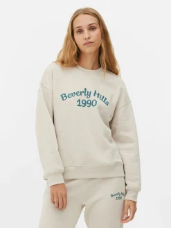 Slogan Crew Neck Sweatshirt