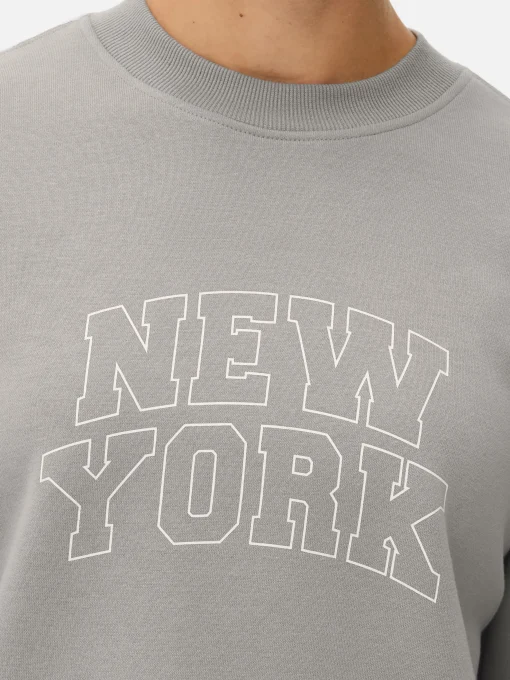 Slogan Crew Neck Sweatshirt