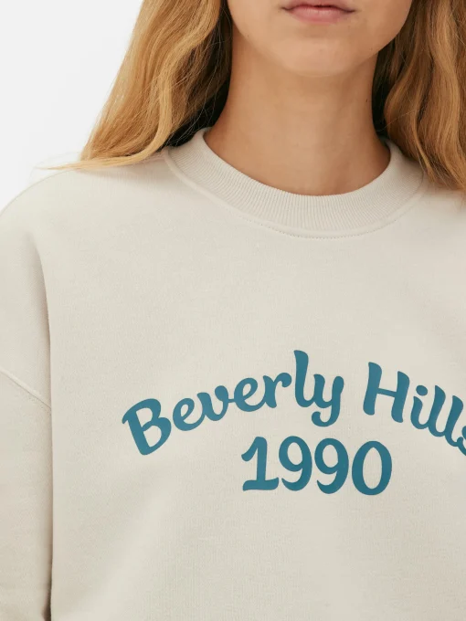 Slogan Crew Neck Sweatshirt