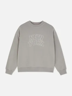Slogan Crew Neck Sweatshirt