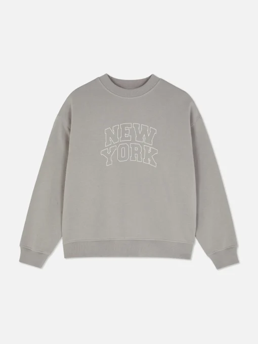 Slogan Crew Neck Sweatshirt
