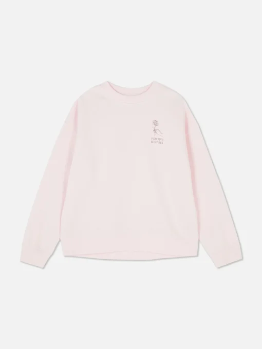 Slogan Crew Neck Sweatshirt