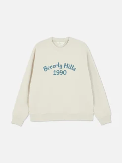 Slogan Crew Neck Sweatshirt