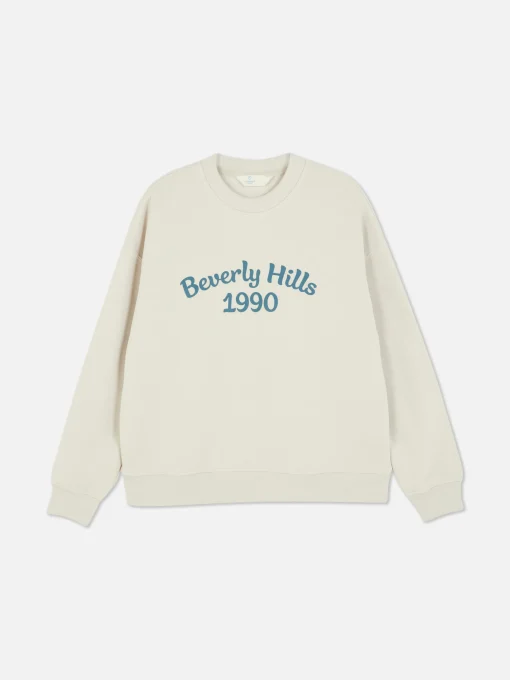 Slogan Crew Neck Sweatshirt