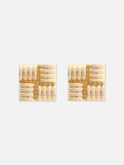 Square Pillow Stud Earrings