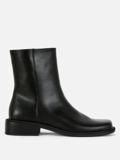 Square Toe Ankle Boots