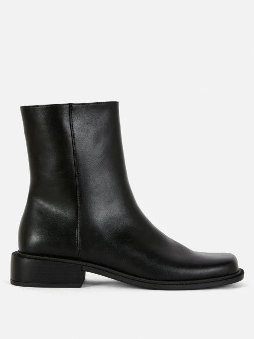 Square Toe Ankle Boots