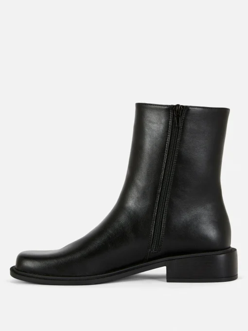 Square Toe Ankle Boots