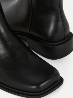 Square Toe Ankle Boots
