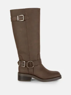 Square Toe Biker Boots