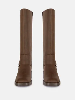 Square Toe Biker Boots