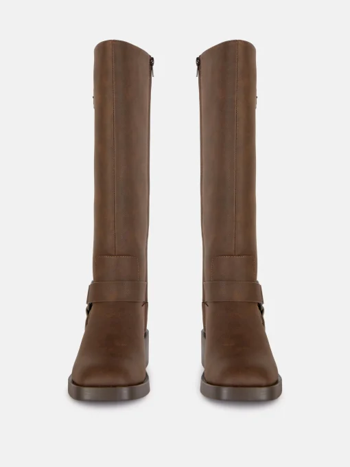 Square Toe Biker Boots