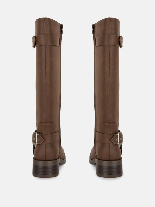 Square Toe Biker Boots