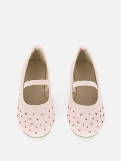 Star Laser Cut Ballet Pumps
