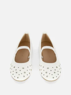 Star Laser Cut Ballet Pumps