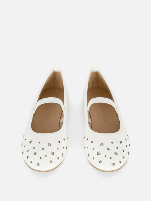 Star Laser Cut Ballet Pumps