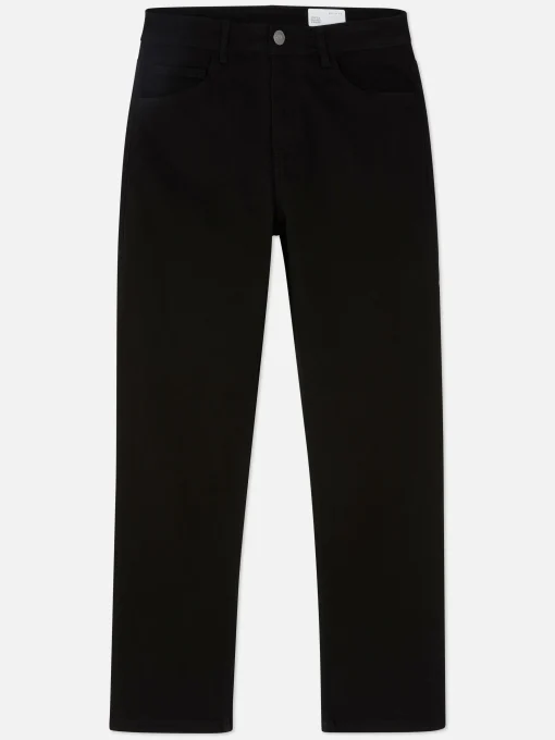 Straight Leg Twill Jeans