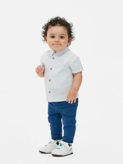 Straight Leg Twill Pants