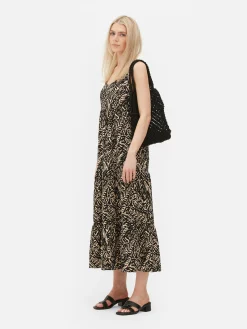 Strappy Tiered Maxi Dress