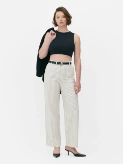 Stretch Cropped Racerback Tank