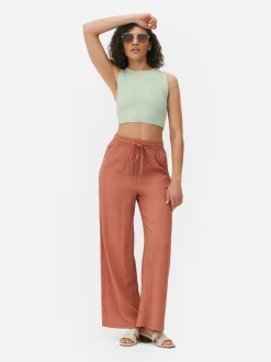 Stretch Cropped Racerback Tank