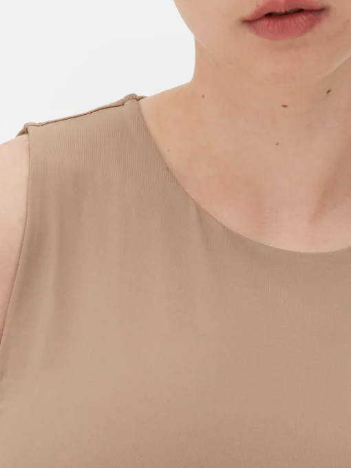Stretch Cropped Racerback Tank