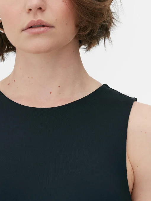 Stretch Cropped Racerback Tank