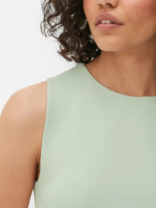 Stretch Cropped Racerback Tank