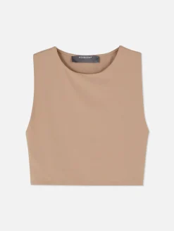 Stretch Cropped Racerback Tank