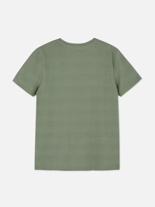 Stripe Textured T-Shirt