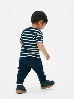 Stripe T-Shirt And Cuffed Joggers Set