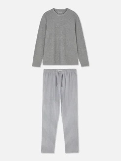 Striped Brushed Cotton Pajamas