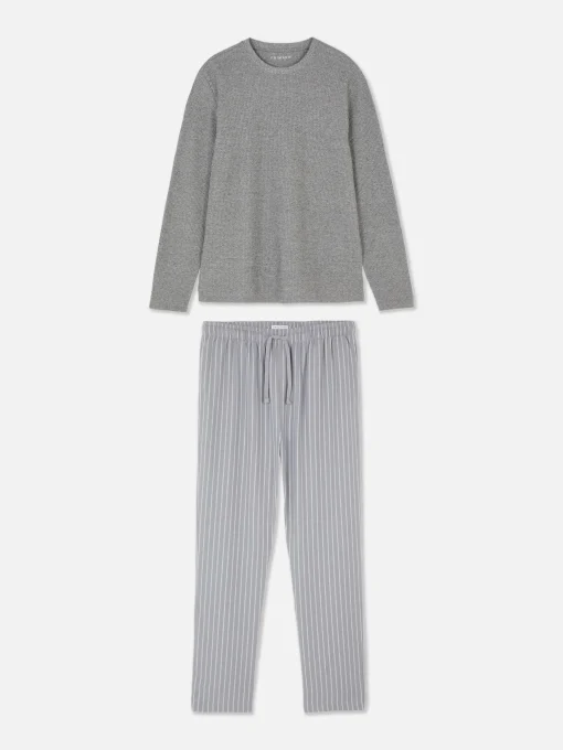 Striped Brushed Cotton Pajamas