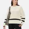 Striped Button Detail Sweater