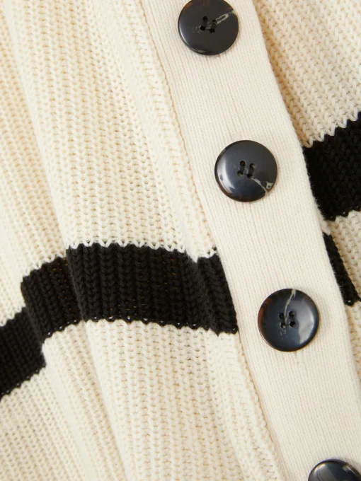 Striped Button Detail Sweater