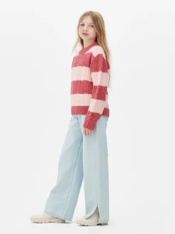 Striped Cable Knit Sweater