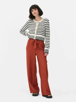 Striped Cropped Cardigan