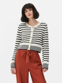 Striped Cropped Cardigan
